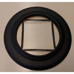 Rozet aluminium Ø150, Ø300-Ø155, nero