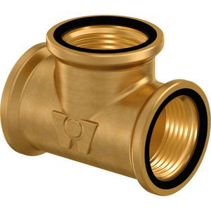 T-koppeling Wipex met o-ring DN40-50 1.1/4"x1.1/4" bn.