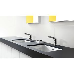 Focus el.e wastafelmengkraan z temperatuurgreep+batterij chroom