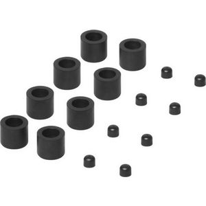 Kappenset rubber/zwart