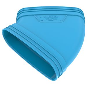 Bocht lijm 45° PVC luchtverdeelsysteem VENTIZA blauw (235x80mm) mof/mof