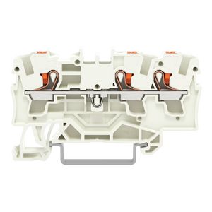 3-draads rijgklem Met drukknop 4 mm² lichtgrijs VVE=50