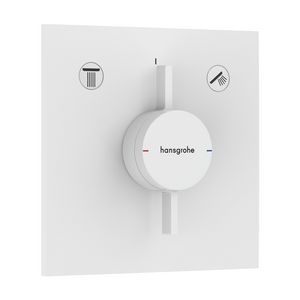 DuoTurn E afbouwdeel tbv inbouwkraan voor 2 functies mat wit