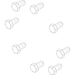 Schroef m12x25 8.8 a3k (8x) tbv hr200/306