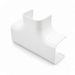 T-stuk 90x65mm wit PVC RAL9010