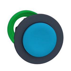 Kop voor verzonken drukknop Blauw Verhoogde knop Harmony XB5