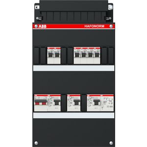 Installatiekast 6x achter 3x 30mA + T + HS 1-f