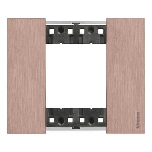 Afdekplaat 2 modulen copper K4702 LivingNow