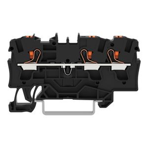 3-draads rijgklem Met drukknop 4 mm² zwart VVE=50