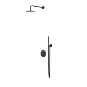 Regendoucheset inb CONCORD rvs geborsteld carbon black CSC2ICBAAAA