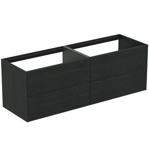 Conca wastafelmeubel 160x50x55cm 4 laden zonder afdekblad smoked oak