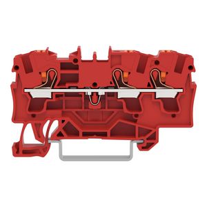 3-draads rijgklem Met drukknop 4 mm² rood VVE=50