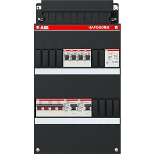Groepenkast 4 groepen achter 2x 30mA + T + HS 3-fase