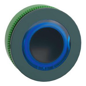 Kop verzonken drukknop Blauw Verlichte ring Led Harmony XB5