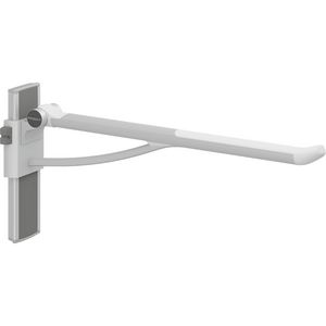 Toiletsteun verstelbaar links wandmont. 850mm PLUS wit