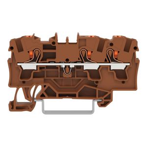 3-draads rijgklem Met drukknop 4 mm² bruin VVE=50