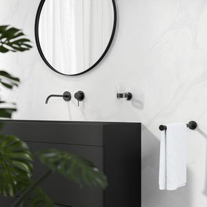 1-lids handdoekhouder zwart NEMOX BLACK