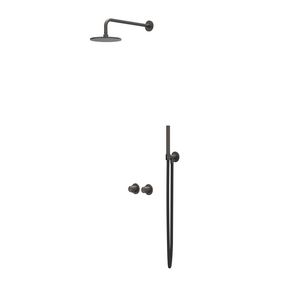 Regendoucheset inb CONCORD rvs geborsteld carbon black CSC3ICBAAAA