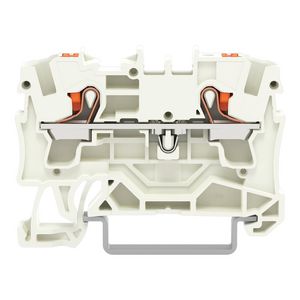 2-draads rijgklem Met drukknop 4 mm² lichtgrijs VVE=50