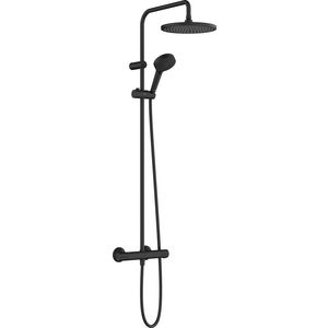 Vernis Blend/Crometta 240 1 straalsoort Showerpipe met thermostaat Eco mat zwart