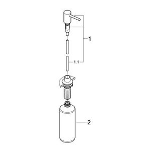 Contemporary zeepdispenser 04ltr. supersteel (rvs look)