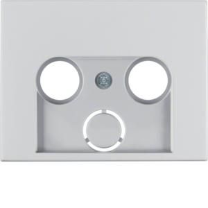 Afdek. antennecontactdoos 2(3) uitsparingen berker K.1/K.5 alu