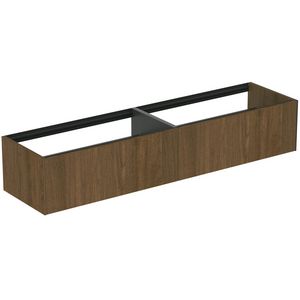 Conca wastafelmeubel 200x50x37cm 2 laden zonder afdekblad dark walnut