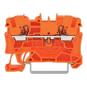 2-draads rijgklem Met drukknop 4 mm² oranje VVE=50