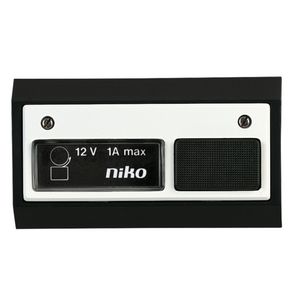 Toegangscontrole - deurbel 12V-1A incl. lamp zwart/wit