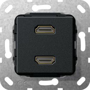 HDMI 2-v kppl. Basiselement zwart m