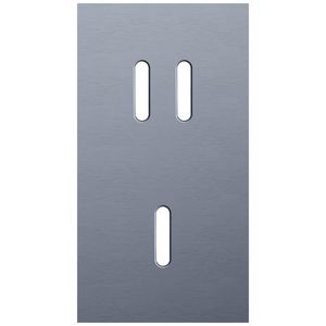 Tweevoudige afdekpl. verticaal 71mm centerafstand een tweevo