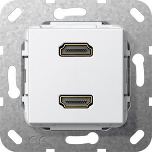 HDMI 2-v verloopkab. Basiselement zuiver wit