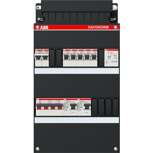 Groepenkast 5 groepen achter 2x 30mA + F + T + HS 3-fase