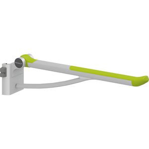 Toiletsteun verstelbaar links v. montage op wandrail 700mm lime green