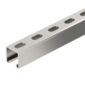 Profielrail geperf. sleufbreedte 22mm 500x41x41 rvs VVE=10