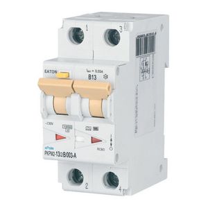 Aardlekautomaat (RCBO) PKPM2, 2P, 13A, B-kar, 30mA, Type A Eaton