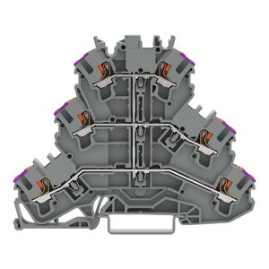 3-etageklem Met Druk 6-draads rijgklem 2202-3208 VVE=50