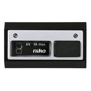 Toegangscontrole - deurbel 6V-1A incl. lamp zwart/aluminium