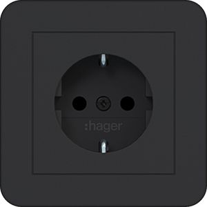SCHUKO-wandcontactdoos met afdekking Safety Plus steekkl. C.