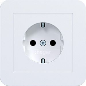 SCHUKO-wandcontactdoos met afdekking Safety Plus steekkl. C.