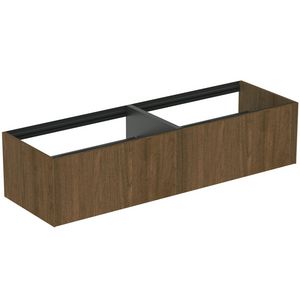 Conca wastafelmeubel 160x50x37cm 2 laden zonder afdekblad dark walnut