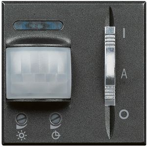 Bewegingsmelder schakelaar 0-A-1 2 modulen antraciet Axolute