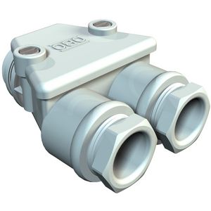 Wartel met twee uitgangen IP54 M20 Duroplast, Aminoplast UF Typ 131.5 VVE=5