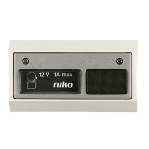 Toegangscontrole - deurbel 12V-1A incl. lamp wit/aluminium