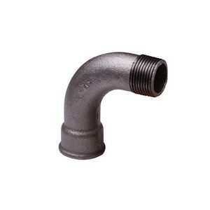 Bochtkoppeling 90° malleabel nr.1 zwart 3/8"bn.xbt.