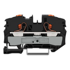 2-draads rijgklem Met drukknop 16 mm² zwart VVE=20