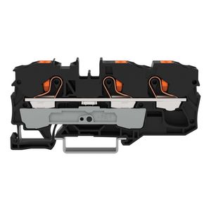 3-draads rijgklem Met drukknop 10 mm² zwart VVE=25