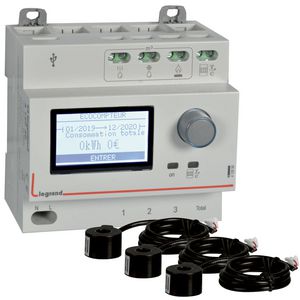 Electriciteitsmeter Ecoteller standaard 5 kringen+3 torussen