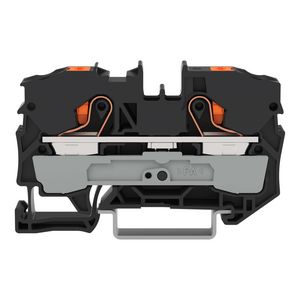 2-draads rijgklem Met drukknop 10 mm² zwart VVE=25