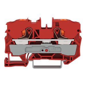 2-draads rijgklem Met drukknop 10 mm² rood VVE=25